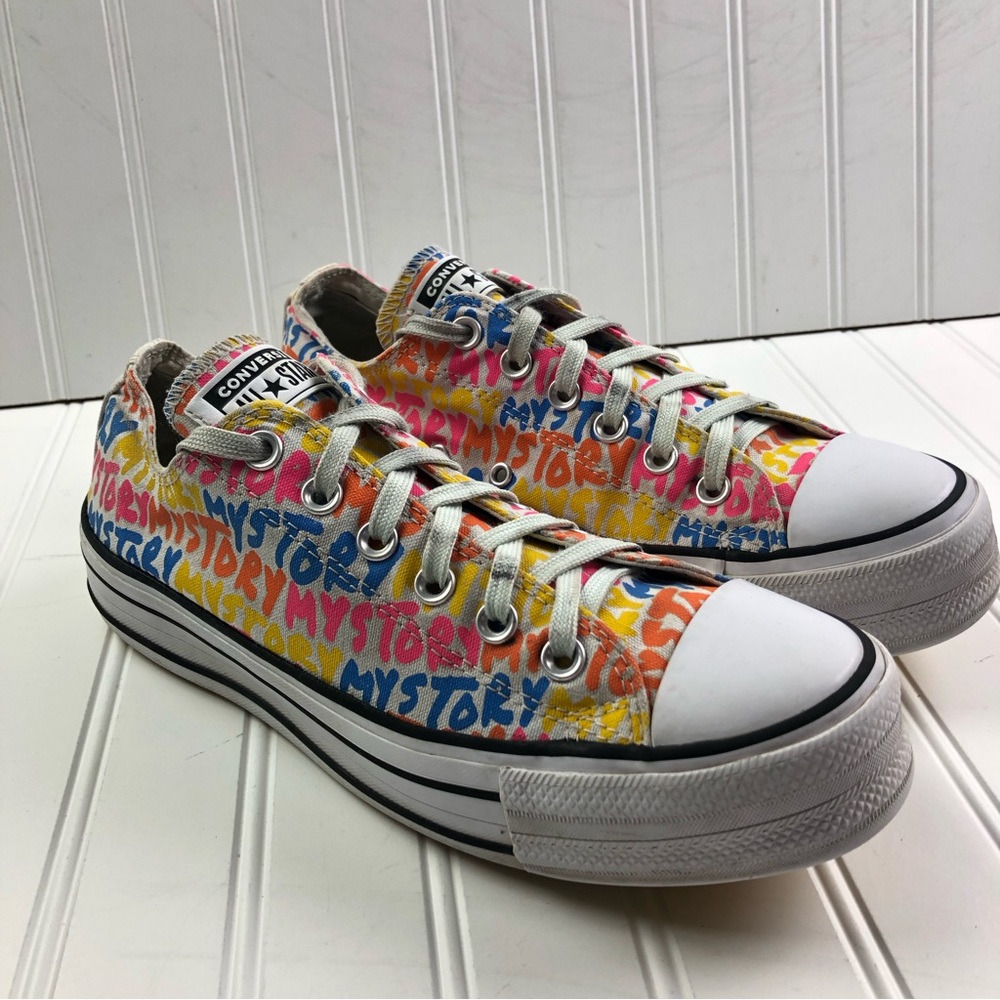 Converse Chuck Taylors Women’s My Story Low Platform Sneakers Sz 9